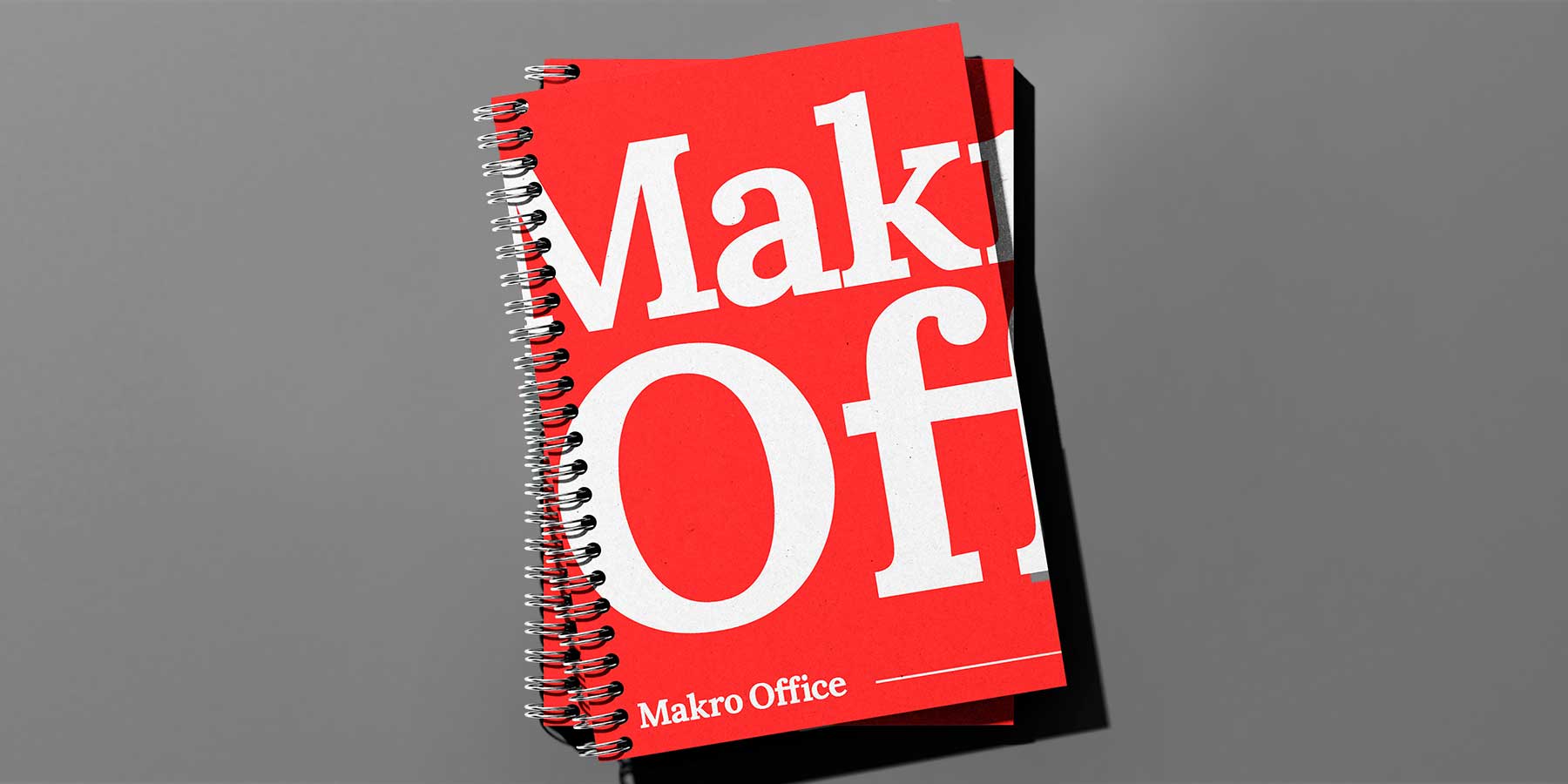 Logo applications on corporate notebook.